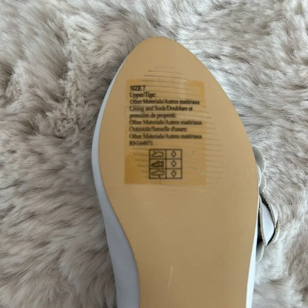 Janie & Jack Flower Ballet Flat LEFT SHOE ONLY White Size 7